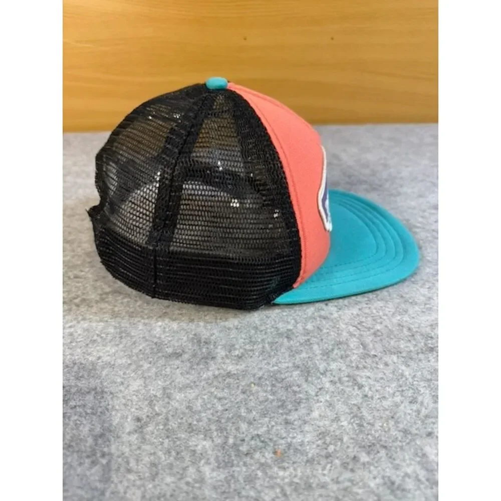 Vans Off The Wall Trucker Hat Coral Turquoise Black Mesh Snapback OS